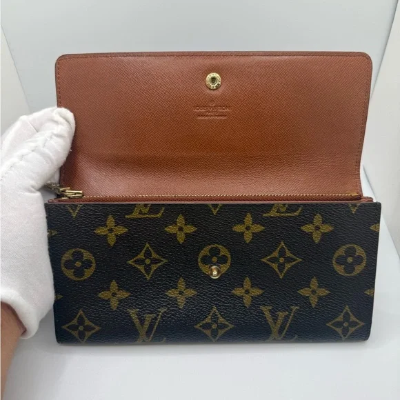 Louis Vuitton Vintage Brown Monogram Sarah Bifold Long Wallet - Picture 7 of 13